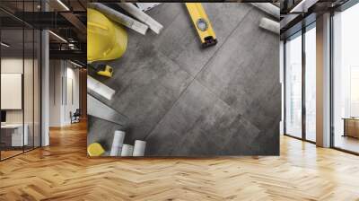 Contractor concept background. Wall mural