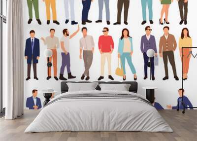 set of people flat design, isolated, vector Wall mural