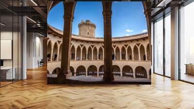 Bellver castle - medieval fortress in Palma de Mallorca, Balearic Islands Wall mural