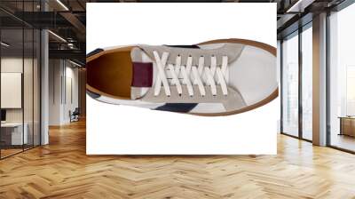 italian leather shoes, boots , moccasin, sport shoes,sole,  on a perfect white background, stock photography Wall mural