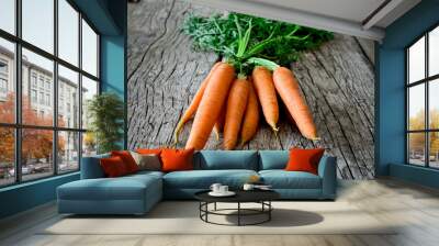 Carrots with leaves Wall mural