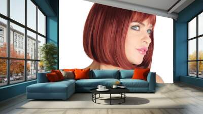 beautiful glamour woman. red hair Wall mural