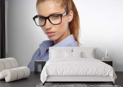 business woman in glasses Wall mural