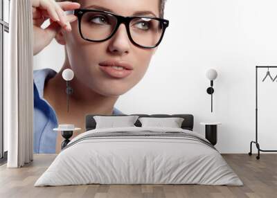 business woman in glasses Wall mural