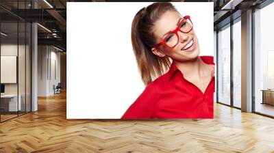 business woman in glasses Wall mural