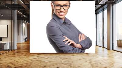 business woman with  glasses Wall mural