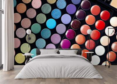 Make-up colorful eyeshadow palettes Wall mural