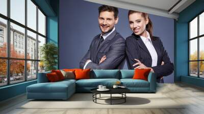 Portrait of  business people Wall mural