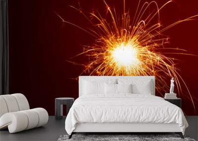 Sparkler. New Year celebrity Wall mural