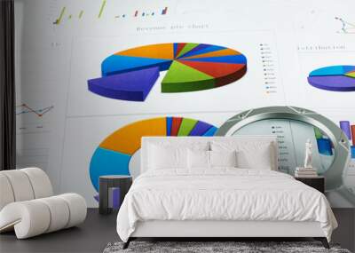 financial chart Wall mural