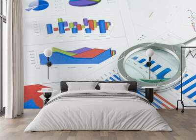 financial chart Wall mural