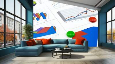 financial chart Wall mural