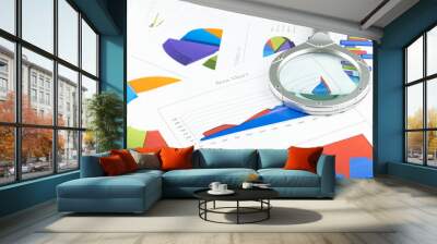 financial chart Wall mural