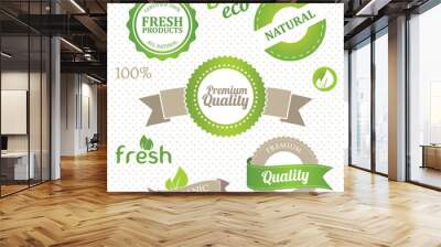 set of eco and organic elements Wall mural