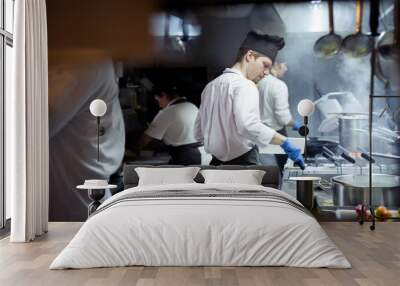 chef working on the kitchen Wall mural