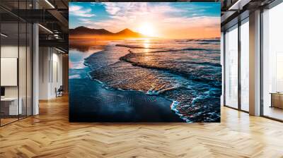 beach sunset Wall mural