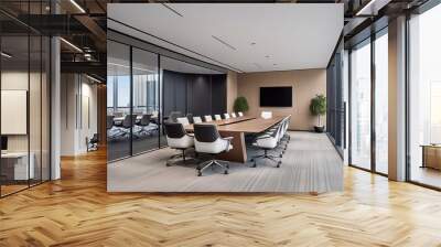 Business meeting room in office. Business meeting room in modern office Wall mural