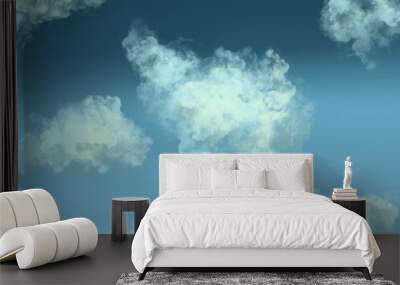 blue sky with clouds Wall mural