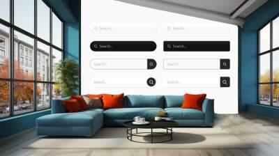 Search Bar for ui, design and web site. Search Address and navigation bar icon. Collection of search form templates for websites Wall mural