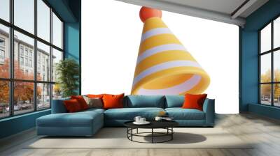 3d party hat icon Wall mural