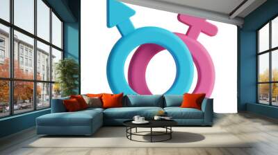 gender symbol man and woman 3d render illustration Wall mural