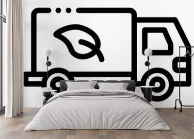 green transportation icon Wall mural