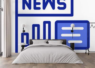 newspaper media icon Wall mural