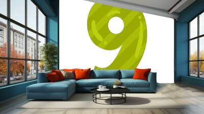 Illustration of number 9 Wall mural