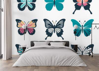 collection of butterflies Wall mural