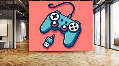 video game controller icon Wall mural