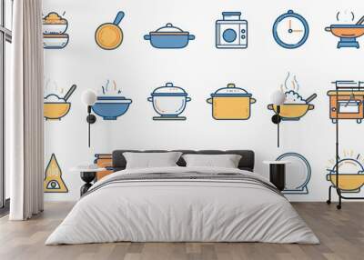 Set of Cooking Icons Wall mural