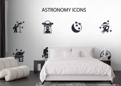 Astronomy icon set.vector.Editable stroke.linear style sign for use web design,logo.Symbol illustration. Wall mural