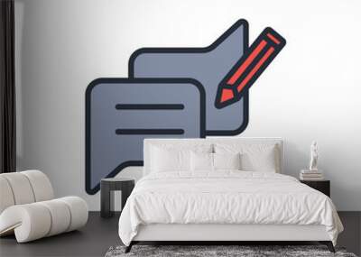 feedback icon. vector.Editable stroke.linear style sign for use web design,logo.Symbol illustration. Wall mural