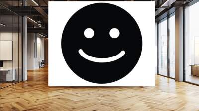 happy face icon,  emoticon smiley vector Wall mural