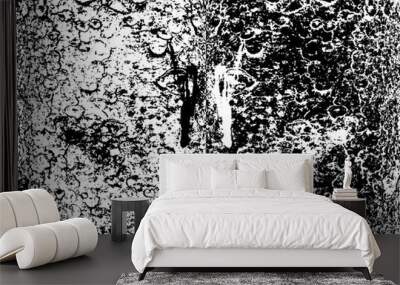 grungy abstract texture background vector illustration in black and white Wall mural