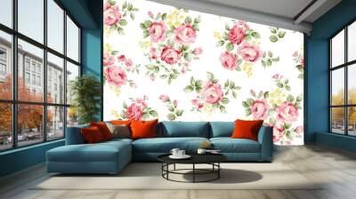 Beautiful rose flower pattern , little floral bouquet vintage for fashion Wall mural