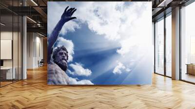 God Zeus (Jupiter). The king of the gods the ruler of mount Olympus and the god of the sky and thunder. Wall mural