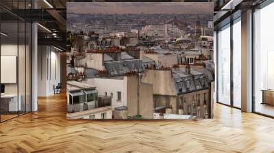 Montmartre Cityscape in Paris Wall mural