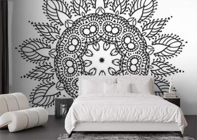 Hand drawing zentangle mandala element Wall mural