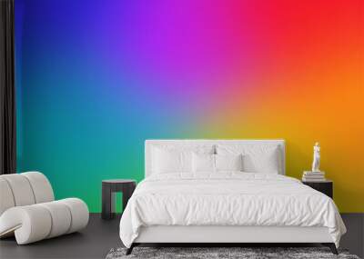 rainbow color gradient mesh background trendy style vector illustration Wall mural