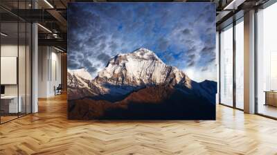 Panorama of mount Dhaulagiri - view from Poon Hill, Nepal Himalaya Wall mural