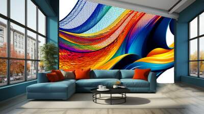 Abstract 3D colorful background – beautiful graphic. Colorful oil painting background in digital art. Dynamic, elegant, luxurious design for invitations, wallpapers Wall mural