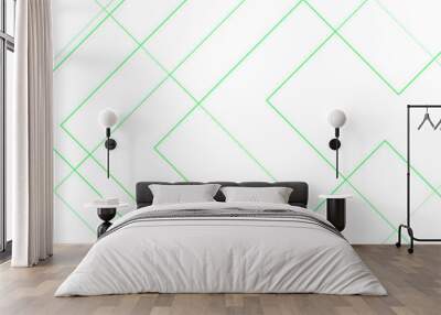 Abstract blueprint architecture concept with geometric Concept of green line. Bright space with lines effect decoration and line stripes. Colorful striped diagonal line technology concept. Wall mural