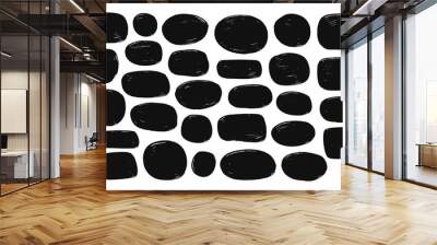 Set of hand drawn scribble circles bubbles. Vector illustration Wall mural