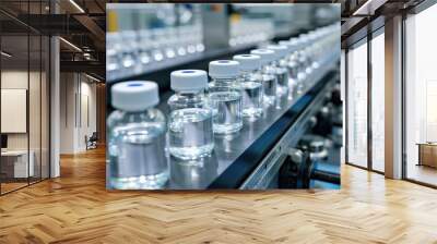 vials on pharmaceutical production line Wall mural