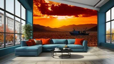 Fishing boat Wall mural