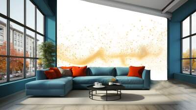 Golden Dust Swirl Elegance, png file of isolated cutout object on transparent background Wall mural