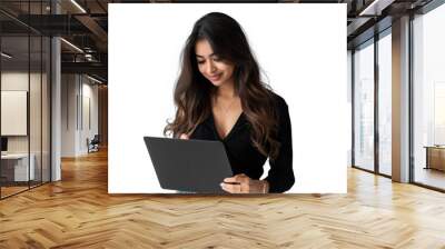 South Asian Woman Using Laptop Wall mural