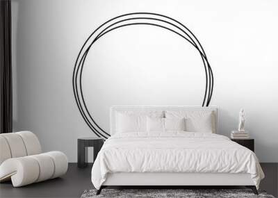 continuous line circle. minimalism art. vector illustration. Wall mural