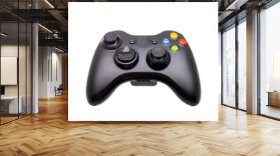 game remote gamepad with buttons and analog control of video games, entertainment device wireless joystick isolated on white background front view, nobody. Wall mural